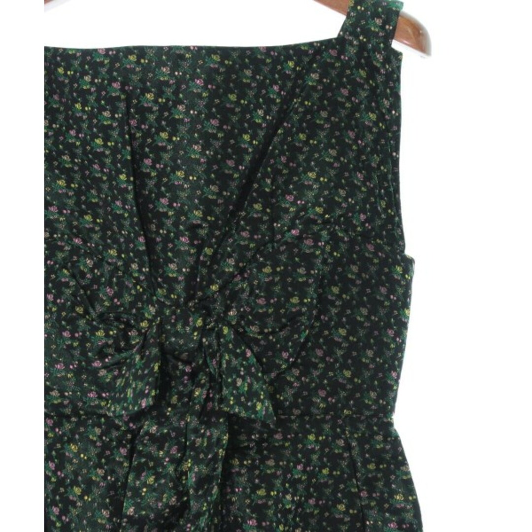 ROCHAS - ROCHAS ロシャス ワンピース 40(M位) 緑x黒x黄等(花柄