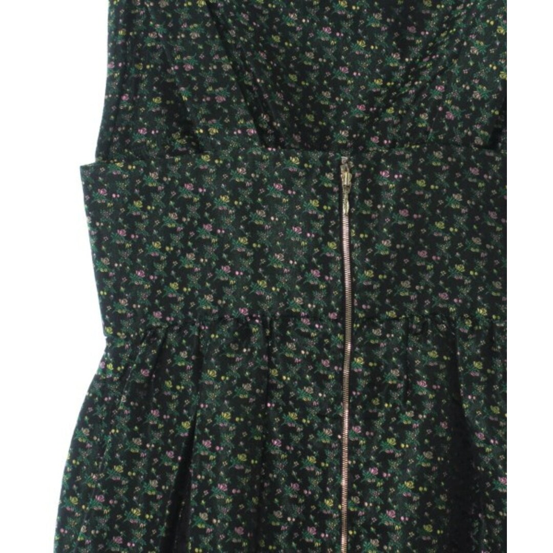 ROCHAS - ROCHAS ロシャス ワンピース 40(M位) 緑x黒x黄等(花柄