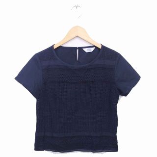 ジェイプレス(J.PRESS)のジェイプレス カットソー Tシャツ 刺繍 総柄 丸首 半袖 9 ネイビー(カットソー(半袖/袖なし))