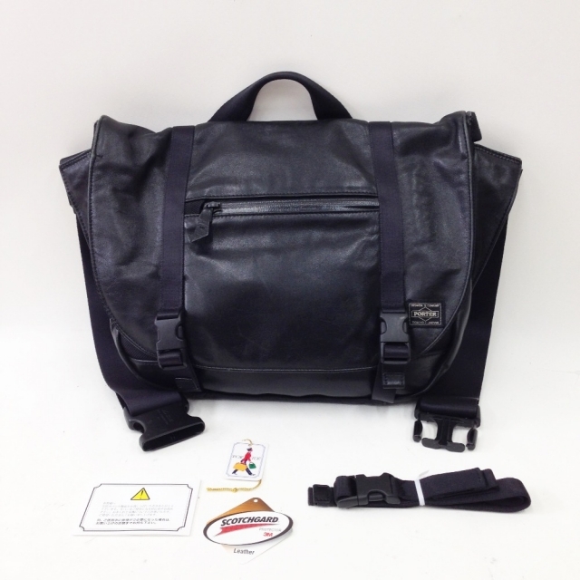 〇〇PORTER ポーター ZOOM MESSENGER  メッセンジャーバッグ 107-08408 ブラック