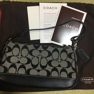 コーチ(COACH)のコーチ6094シグネチャーデミポーチ ハンドバッグ(ポーチ)