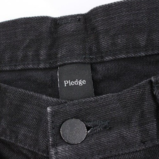 Pledge(プレッジ)のプレッジ デニム ジーンズ ロング ボタンフライ 48 XL 黒 メンズのパンツ(デニム/ジーンズ)の商品写真