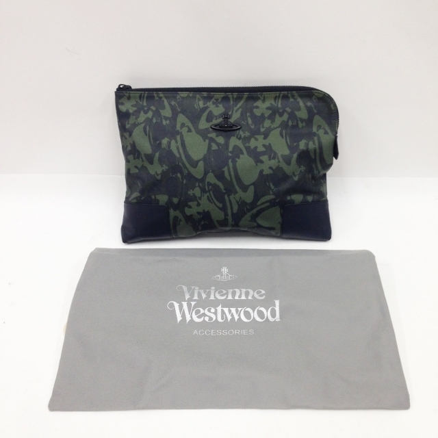 〇〇Vivienne Westwood ヴィヴィアン・ウエストウッド バッグ クラッチバッグ カーキ x ブラック