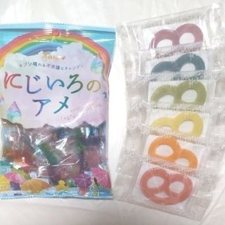 Kanro にじいろのアメ 1袋　グミッツェル 6個　ヒトツブカンロ　レインボー(菓子/デザート)