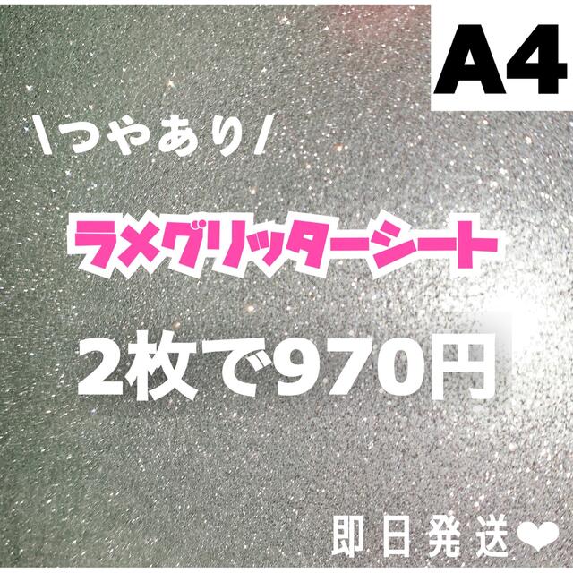 艶あり　A4サイズ ラメ グリッター シート シルバー　2枚 チケットの音楽(男性アイドル)の商品写真