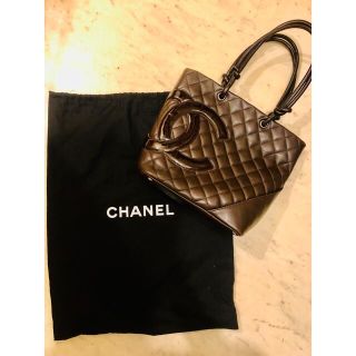 シャネル(CHANEL)のシャネル　CHANEL カンボンライン　バック　ブラウン(トートバッグ)