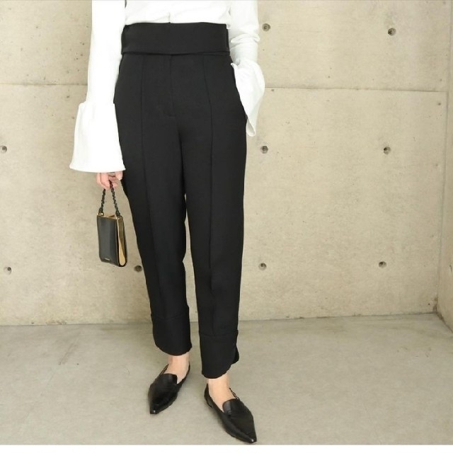 ella エラ  wide belt slit pants ブラック 黒