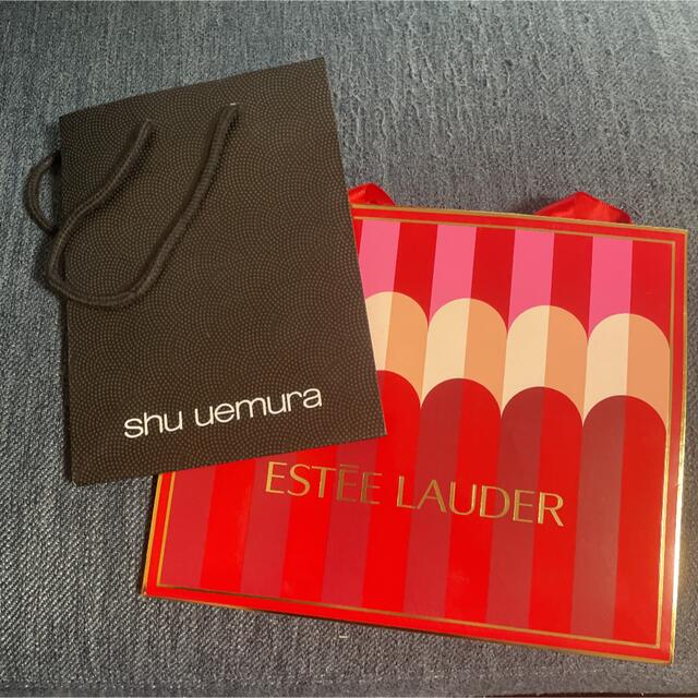 Estee Lauder(エスティローダー)のshu uemura ESTEE LAUDER ショップ袋　2枚セット レディースのバッグ(ショップ袋)の商品写真