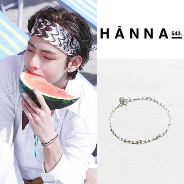 BTS V テテ着用 HANNA543 スモールチェーンシルバーブレスレット