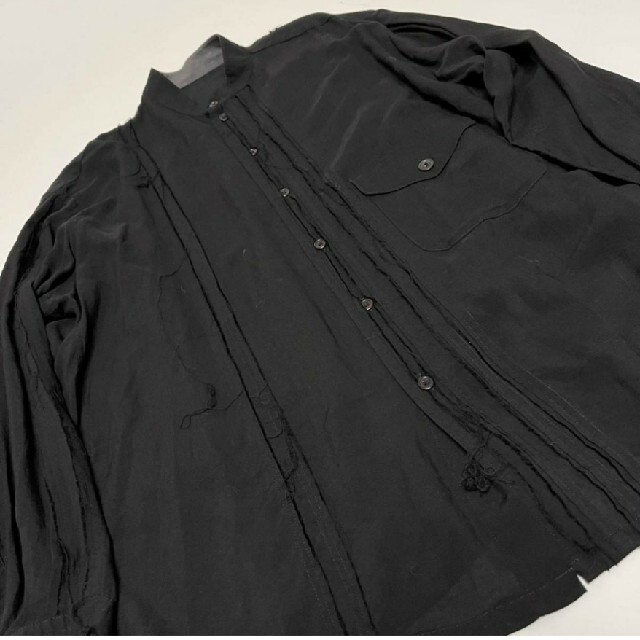 Yohji Yamamoto 16ss 断ち切りシャツ 黒