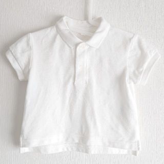 ムジルシリョウヒン(MUJI (無印良品))の無印良品 ポロシャツ ベビー 80 白(Ｔシャツ)