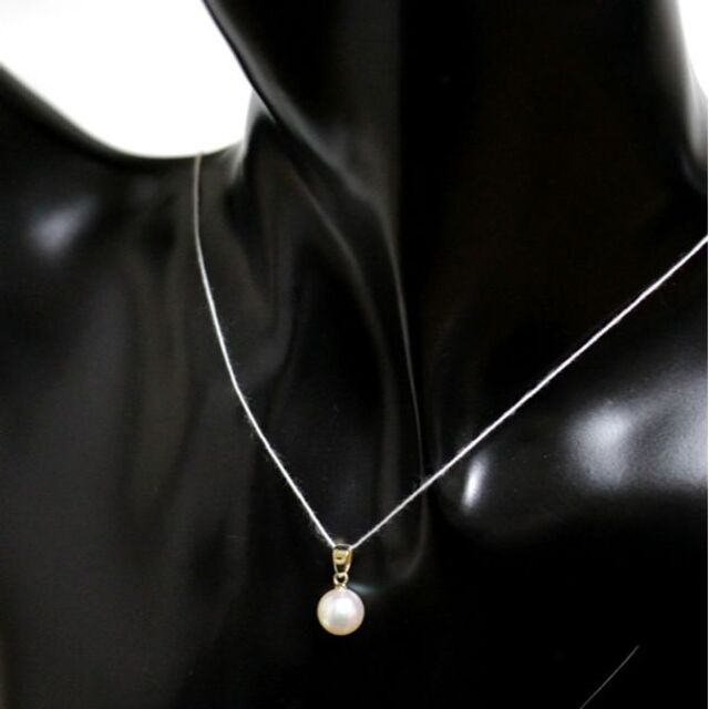 ミキモト MIKIMOTO アコヤパール 4P ネックレス トップ K14YG