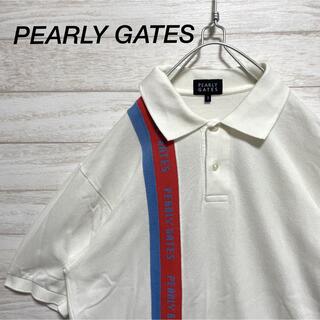 パーリーゲイツ(PEARLY GATES)の90s PEARLY GATES ポロシャツ ゴルフ ライン ロゴ ホワイト(ポロシャツ)