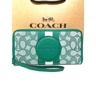 コーチ(COACH) シグネチャー 財布(レディース)（グリーン・カーキ/緑色 