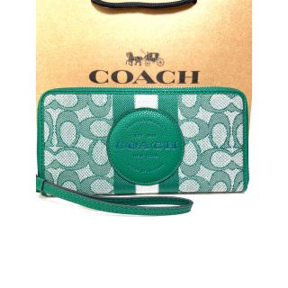 コーチ(COACH)のコーチCOACH 二つ折り長財布 シグネチャー ジャガード ストライプCOACH(財布)