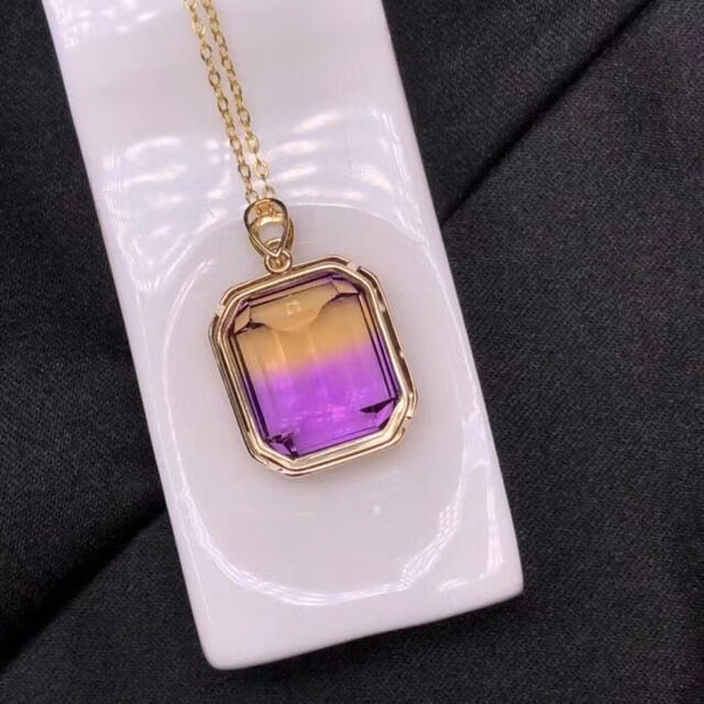 おトク】 ⭐︎【天然】アメトリン ペンダントトップ k18 ネックレス