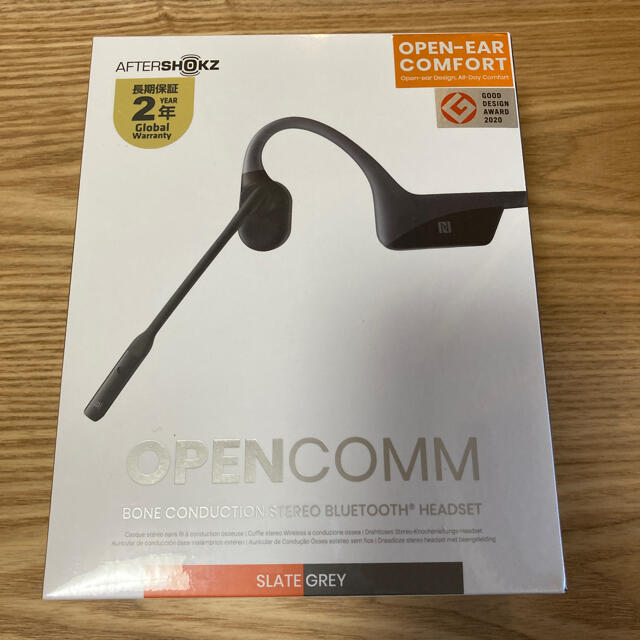 AFTERSHOKZ  骨伝導イヤホン　OpenComm ASC100 スマホ/家電/カメラのオーディオ機器(ヘッドフォン/イヤフォン)の商品写真