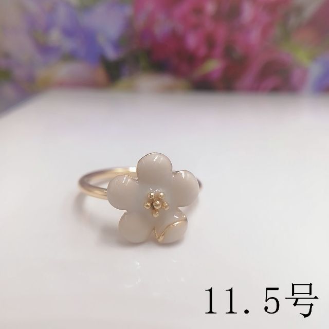 tt11080閉店セール11.5号リング可愛い花リング レディースのアクセサリー(リング(指輪))の商品写真