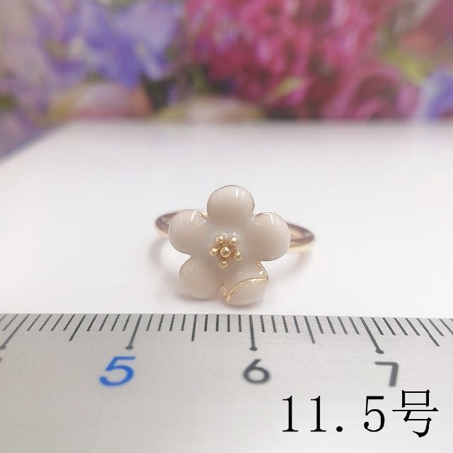 tt11080閉店セール11.5号リング可愛い花リング レディースのアクセサリー(リング(指輪))の商品写真