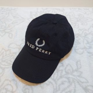 フレッドペリー(FRED PERRY)のフレッドペリー キャップ ブラック 譲渡品 未使用 洗濯済み(キャップ)