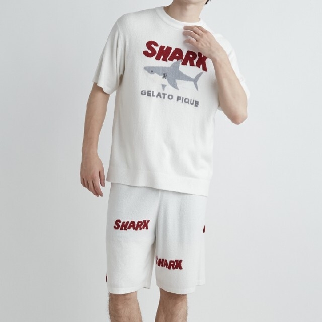 新品》ジェラートピケ シャークモチーフのジャガードプルオーバー