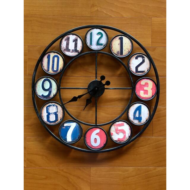 Francfranc(フランフラン)のフランフランの掛け時計 アンティーク風 直径約60cm 大きいウォールクロック インテリア/住まい/日用品のインテリア小物(掛時計/柱時計)の商品写真