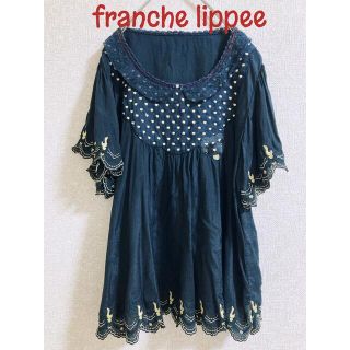 フランシュリッペ(franche lippee)のfranche lippee black 黒猫ブラウス　FL5 大きいサイズ(シャツ/ブラウス(半袖/袖なし))