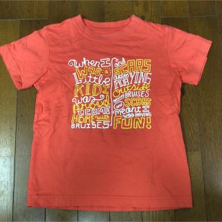 ユニクロ(UNIQLO)のキッズ　SPRZ Tシャツ　オレンジ130(Tシャツ/カットソー)