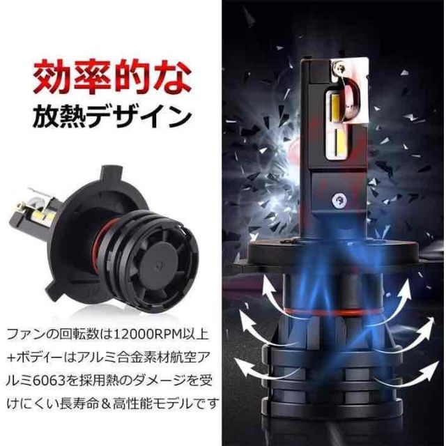爆光 H7 LED ヘッドライト 6500K ハイエンドモデル b