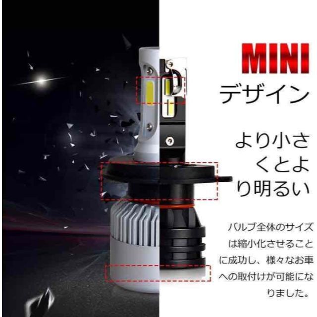 爆光 H7 LED ヘッドライト 6500K ハイエンドモデル b