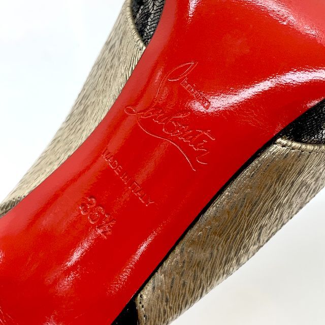 Christian Louboutin(クリスチャンルブタン)の4116 クリスチャンルブタン レース レザー バックストラップ パンプス レディースの靴/シューズ(ハイヒール/パンプス)の商品写真