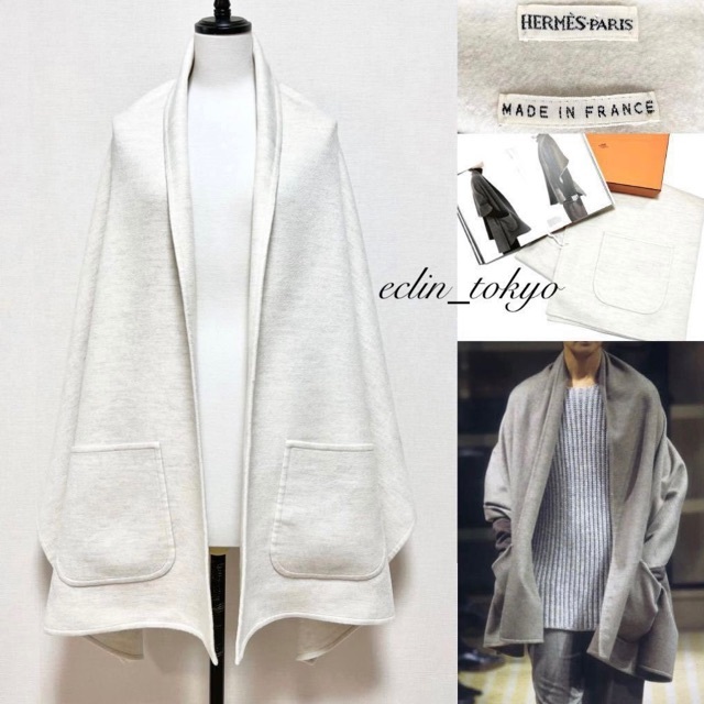 日本限定 - Hermes HERMES E3216 ストール マルジェラ期《カシミヤ100%》ポケット ストール+パシュミナ 日本限定 - Hermes HERMES E3216 ストール マルジェラ期《カシミヤ100%》ポケット ストール+パシュミナ