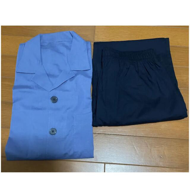 GU(ジーユー)の専用⭐︎限定価格⭐︎GU オープンカラーコットンパジャマ　63 BLUE レディースのルームウェア/パジャマ(パジャマ)の商品写真