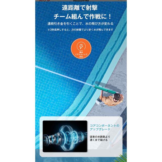 話題の品 電動水鉄砲 次世代ウォーターガン 自動注水12m 飛距離