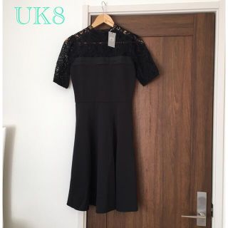 エイソス(asos)の〖UK8〗ASOSセレクト♡ブラックフレアワンピース(ひざ丈ワンピース)