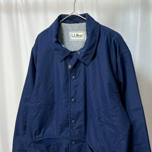 80s L.L.BEAN チンストラップ コーチジャケット ネイビー