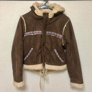 チチカカ(titicaca)の【送料込】チチカカ☆ムートン ショート丈 アウター フード付き(ムートンコート)