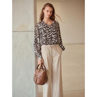 Theory luxe 22ss リネンワイドプルオンパンツ 000ホワイト - www