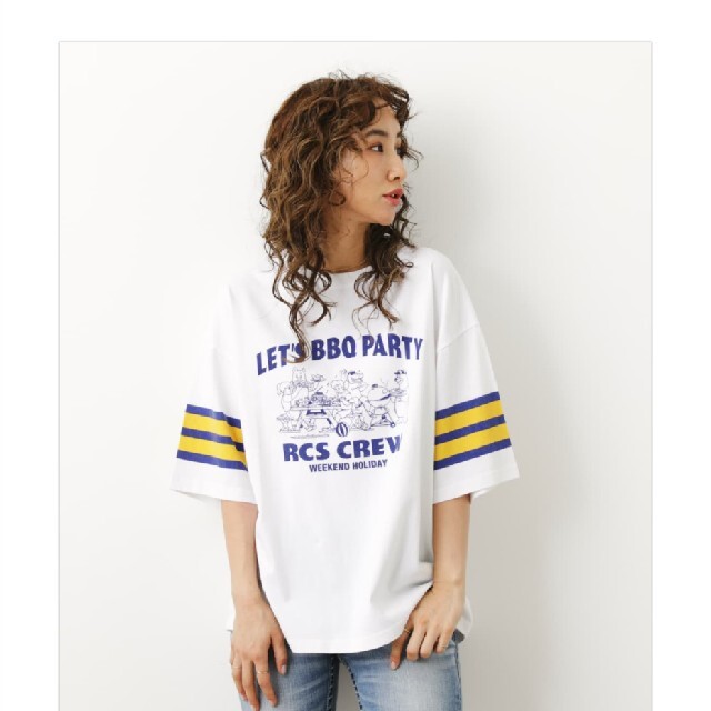 RODEO CROWNS WIDE BOWL(ロデオクラウンズワイドボウル)の最終値下げ❗ロデオクラウンズ　BBQ PARTY Tシャツ レディースのトップス(Tシャツ(半袖/袖なし))の商品写真