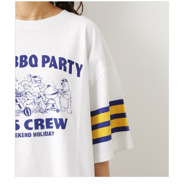 RODEO CROWNS WIDE BOWL(ロデオクラウンズワイドボウル)の最終値下げ❗ロデオクラウンズ　BBQ PARTY Tシャツ レディースのトップス(Tシャツ(半袖/袖なし))の商品写真