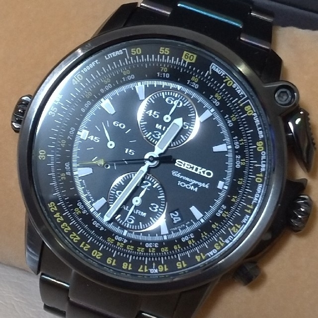 希少!SEIKO セイコー フライトマスター SQ 100m 4つ目クロノグラフ