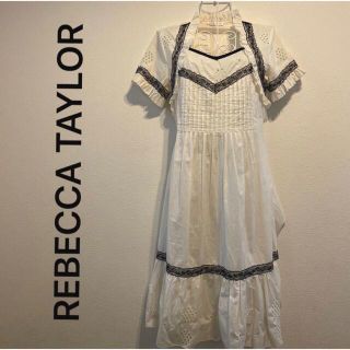 レベッカテイラー(Rebecca Taylor)のREBECCA TAYLOR レベッカテイラー　ワンピース　バッグリボン(ひざ丈ワンピース)