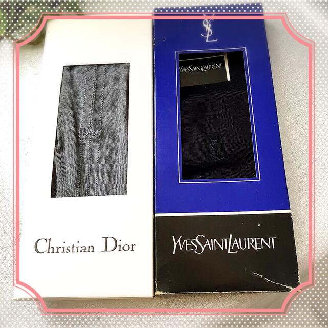 Christian Dior(クリスチャンディオール)のイヴ・サンローランとクリスチャンディオール　メンズ靴下　2点セット　新品 メンズのレッグウェア(ソックス)の商品写真
