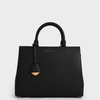 チャールズアンドキース(Charles and Keith)のCHARLES & KEITH ラージダブルハンドルバッグ(ハンドバッグ)