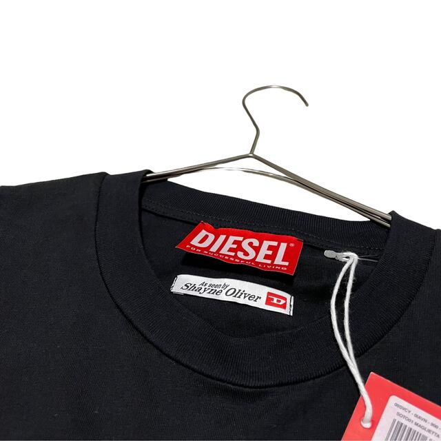 DIESEL(ディーゼル)の【新品】XS ディーゼル Tシャツ 半袖 立体ロゴ 00SVCY 黒 ブラック メンズのトップス(Tシャツ/カットソー(半袖/袖なし))の商品写真