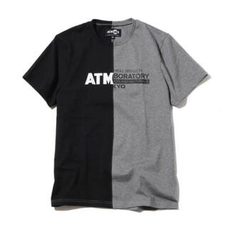 アトモス(atmos)のATMOS LAB  スプリットTシャツ　黒×グレー(Tシャツ/カットソー(半袖/袖なし))
