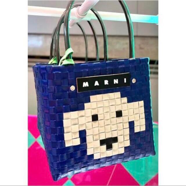 Marni(マルニ)の新品✴︎マルニマーケット カゴバッグ アニマルバスケット クリームドッグ レディースのバッグ(かごバッグ/ストローバッグ)の商品写真