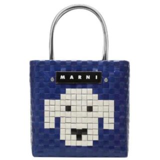 マルニ(Marni)の新品✴︎マルニマーケット カゴバッグ アニマルバスケット クリームドッグ(かごバッグ/ストローバッグ)