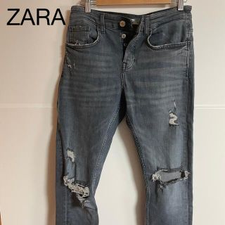 ザラ(ZARA)の✨美品✨ ZARA ダメージデニム スキニーフィット US30(デニム/ジーンズ)