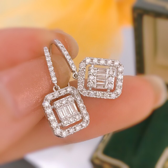 天然ダイヤモンドピアス k18の通販 by 天然ダイヤモンド&パール